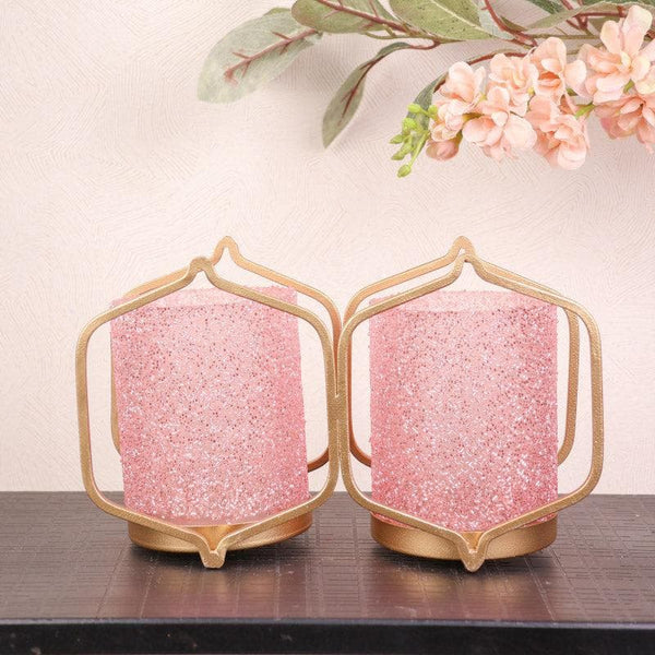 Buy Suzette Double Votive - Baby Pink Candle Holders from Vaaree