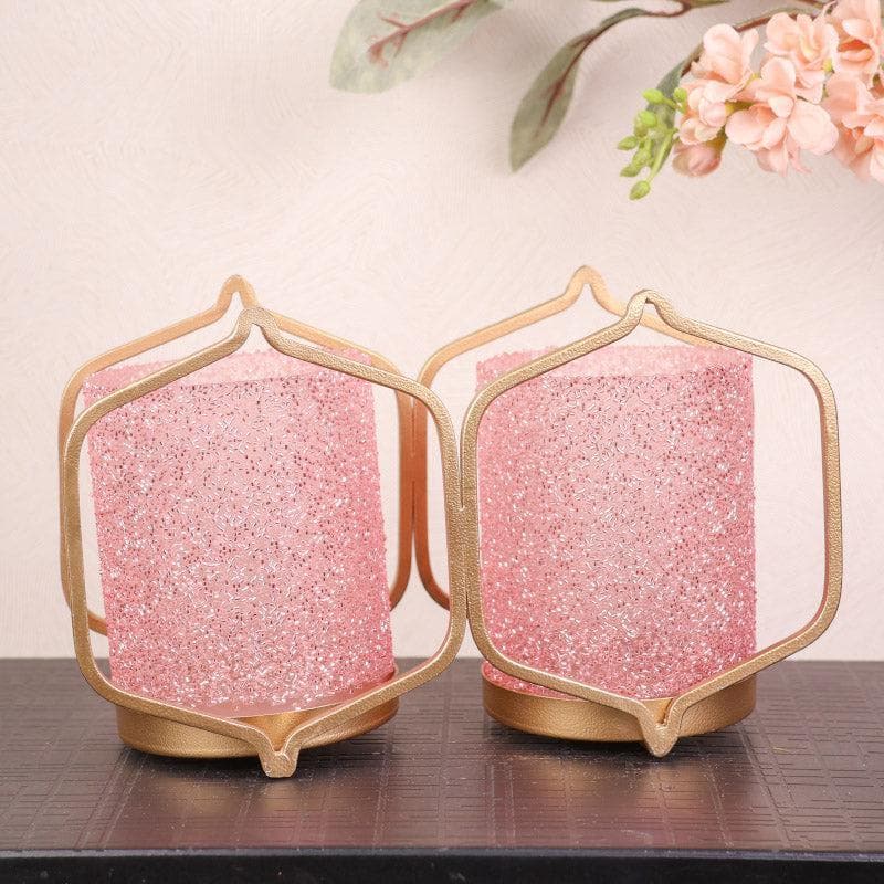 Buy Suzette Double Votive - Baby Pink Candle Holders from Vaaree