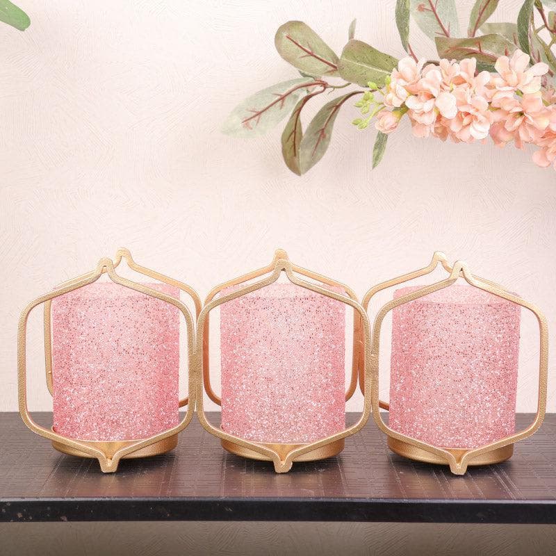 Buy Suzette Triple Votive - Baby Pink Candle Holders from Vaaree