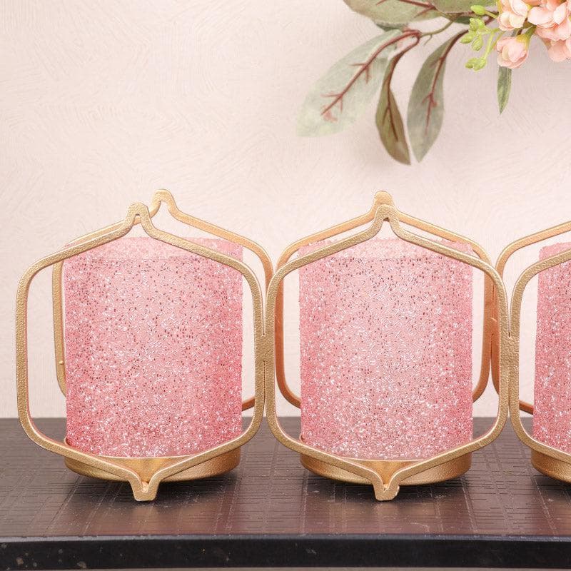 Buy Suzette Triple Votive - Baby Pink Candle Holders from Vaaree