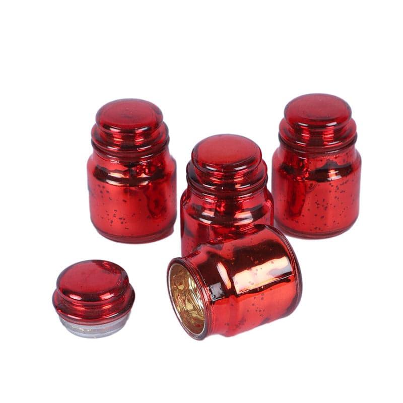 Buy Tarusha Tealight Candle Holder (Red) - Set Of Four Candle Holders from Vaaree