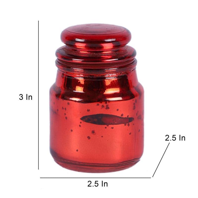 Buy Tarusha Tealight Candle Holder (Red) - Set Of Four Candle Holders from Vaaree