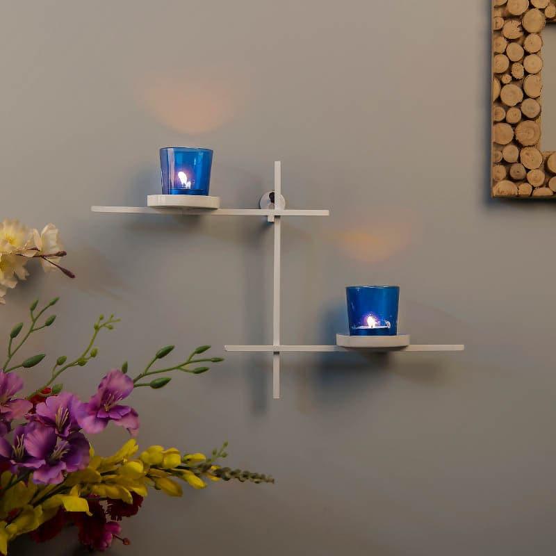 Buy Terra Luminaire Votive Duo (Blue) - Set Of Two Candle Holders from Vaaree