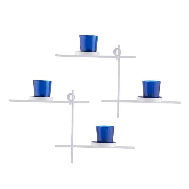 Buy Terra Luminaire Votive Duo (Blue) - Set Of Two Candle Holders from Vaaree