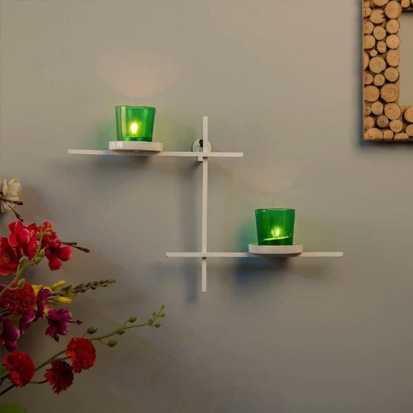 Buy Terra Luminaire Votive Duo (Green) - Set Of Two Candle Holders from Vaaree