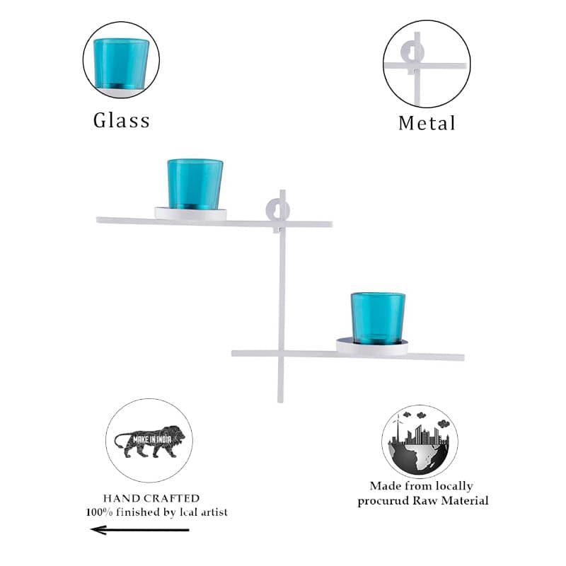 Buy Terra Luminaire Votive Duo (Turquoise) - Set Of Two Candle Holders from Vaaree