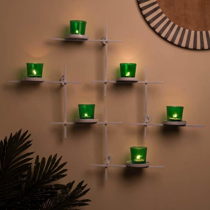 Buy Terra Luminaire Votive Trio (Green) - Set Of Two Candle Holders from Vaaree