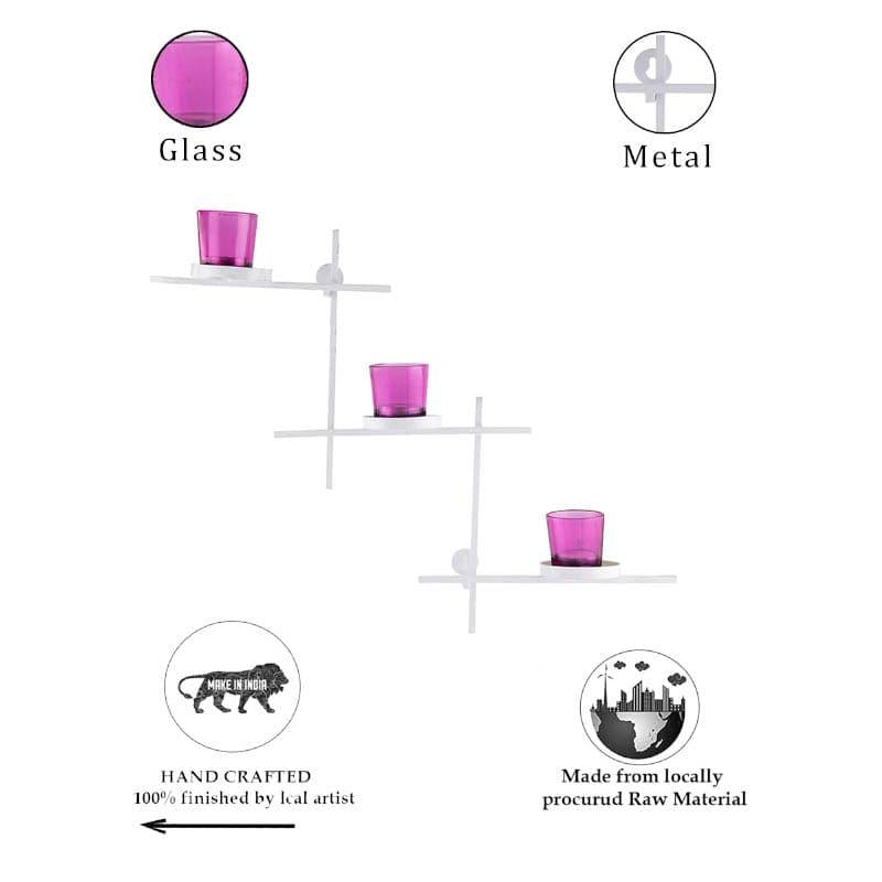 Buy Terra Luminaire Votive Trio (Pink) - Set Of Two Candle Holders from Vaaree