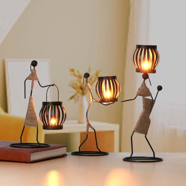 Tea Light Candle Holders - Tribal Bonfire Tealight Candle Holder