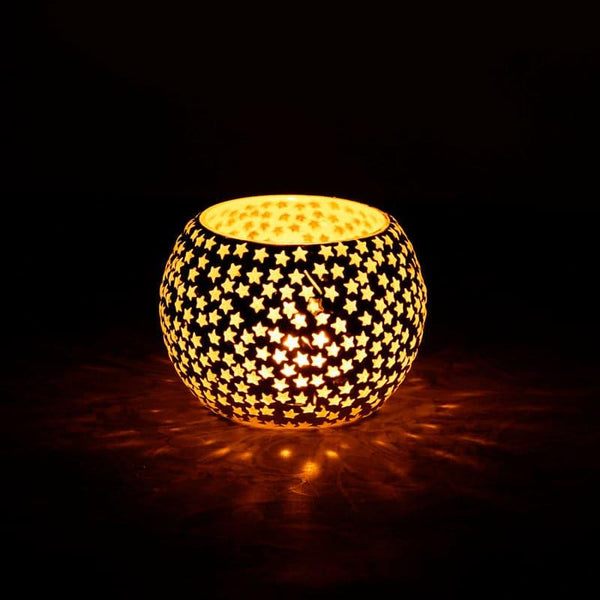 Buy Tvisa Mosaic Glass Tealight Candle Holder Candle Holders from Vaaree