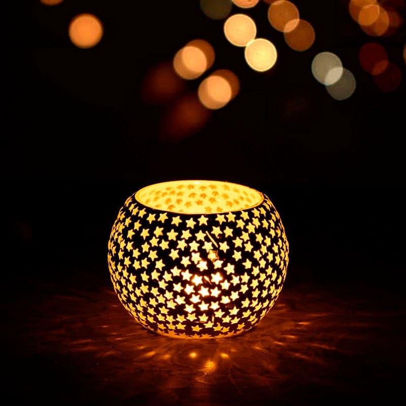 Buy Tvisa Mosaic Glass Tealight Candle Holder Candle Holders from Vaaree