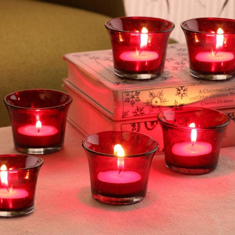 Buy Uthena Tealight Candle Holder (Red) - Set Of Six Candle Holders from Vaaree