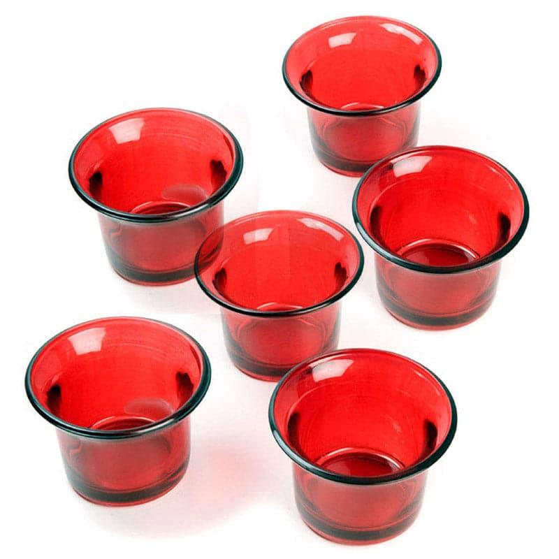 Buy Uthena Tealight Candle Holder (Red) - Set Of Six Candle Holders from Vaaree