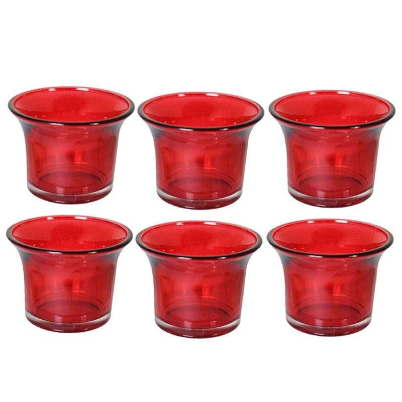 Buy Uthena Tealight Candle Holder (Red) - Set Of Six Candle Holders from Vaaree