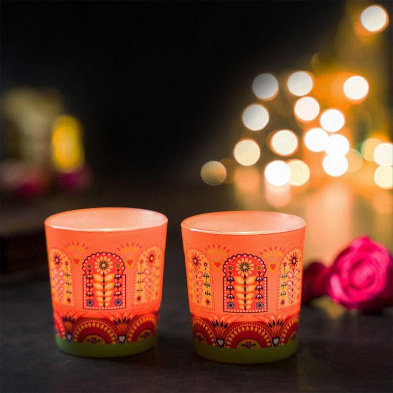 Buy Vibrant Jharokha Candle Votive - Set Of Two Candle Holders from Vaaree