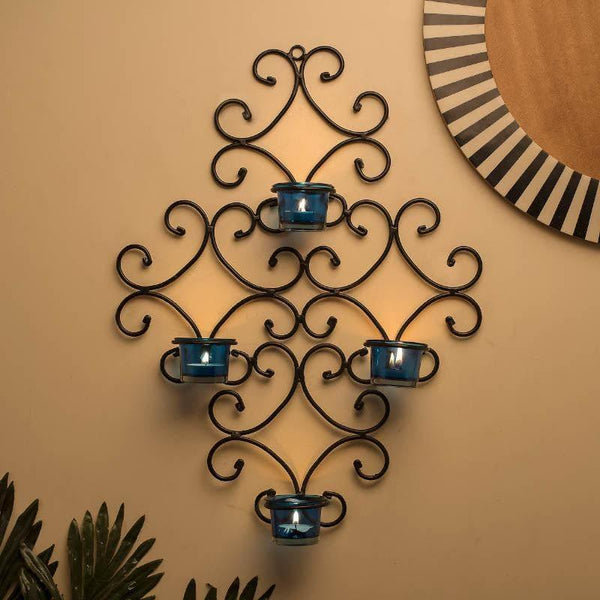 Buy Victorian Candle Holder - Blue Candle Holders from Vaaree