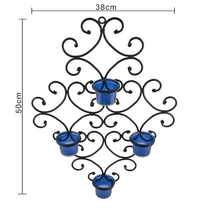 Buy Victorian Candle Holder - Blue Candle Holders from Vaaree