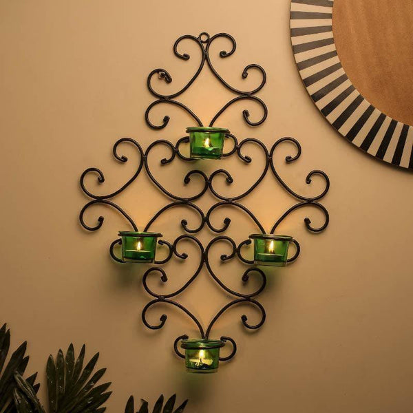 Buy Victorian Candle Holder - Green Candle Holders from Vaaree