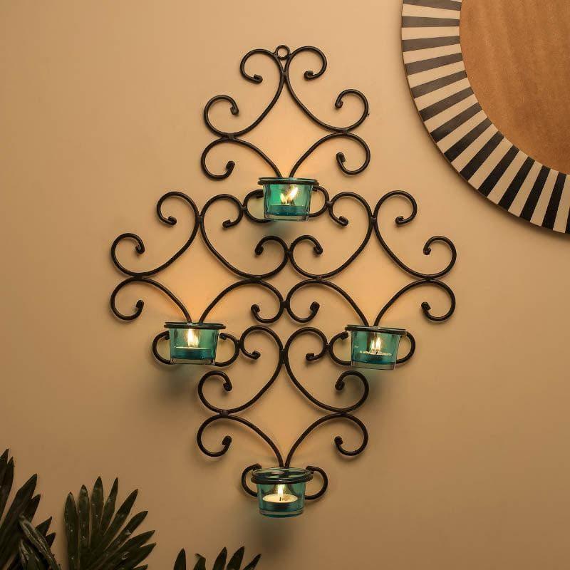 Buy Victorian Candle Holder - Teal Candle Holders from Vaaree