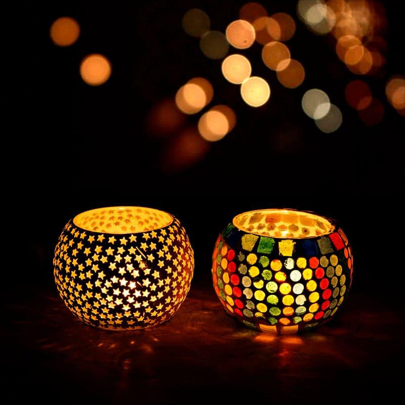 Buy Vishaka Tealight Candle Holder - Set Of Two Candle Holders from Vaaree