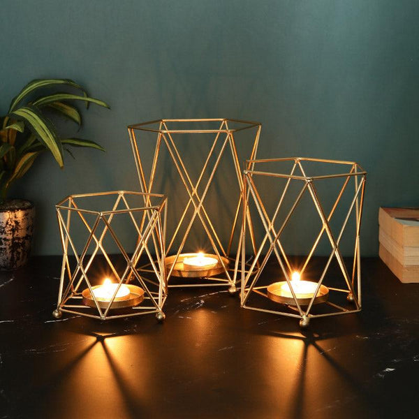 Buy Vistarax Nest Tealight Candle Holder - Set Of Three Candle Holders from Vaaree