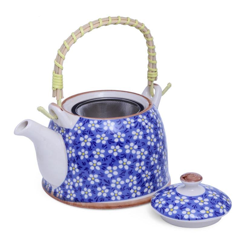 Buy Ibis Floral Teapot - Blue Tea Pot from Vaaree