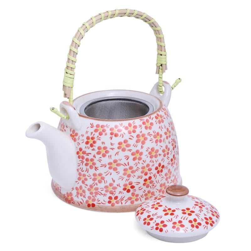 Buy Ibis Floral Teapot - Peach Tea Pot from Vaaree