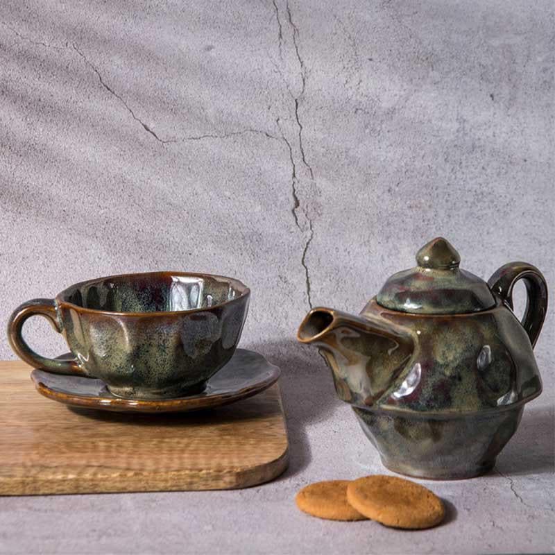 Tea Sets & Tea Pots - Granite Grace Cup Kettle Set - Set Of Three