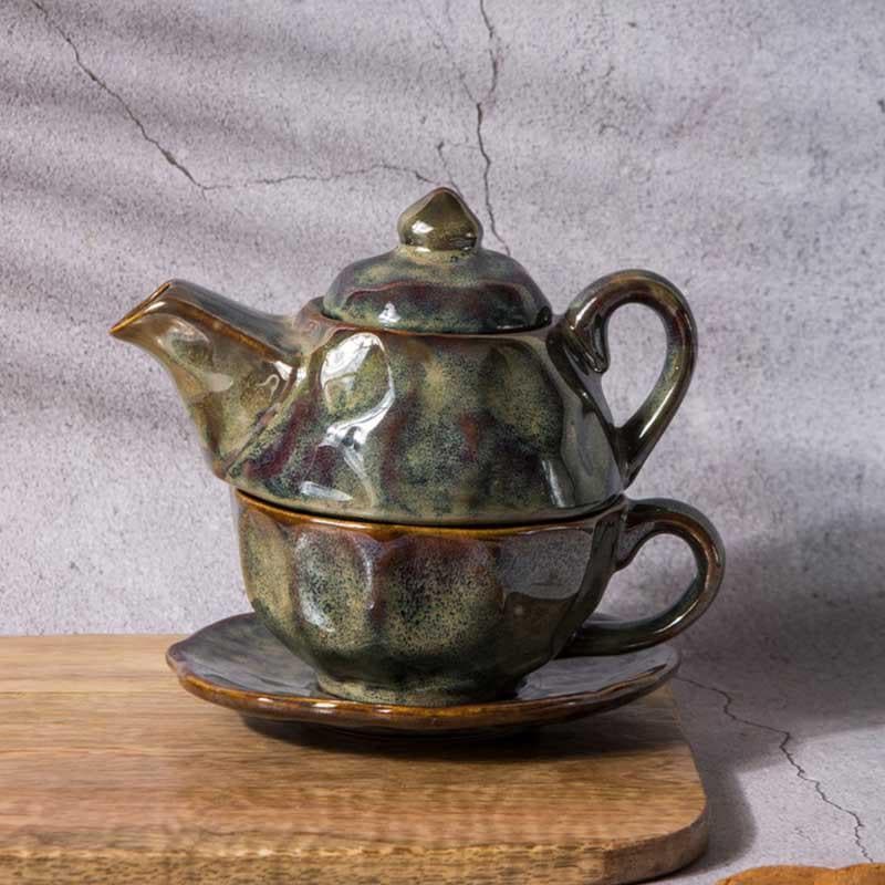 Tea Sets & Tea Pots - Granite Grace Cup Kettle Set - Set Of Three