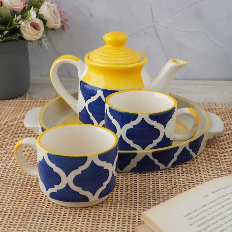 Tea Sets & Tea Pots - Mughal Dome Ceramic Tea Set - Indigo