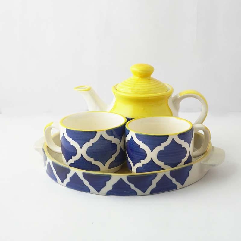 Tea Sets & Tea Pots - Mughal Dome Ceramic Tea Set - Indigo