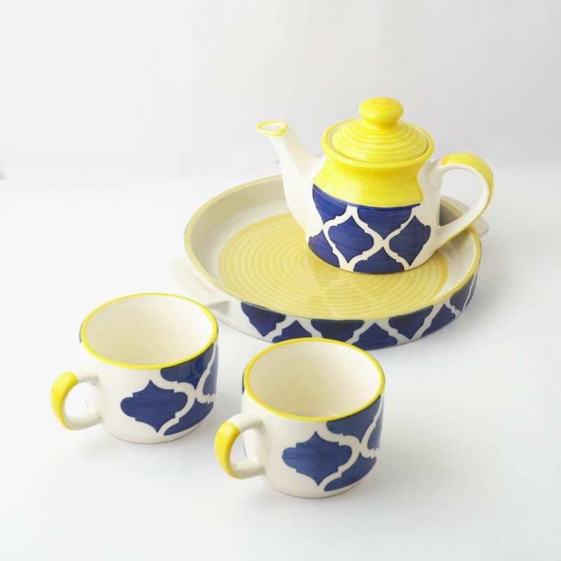 Tea Sets & Tea Pots - Mughal Dome Ceramic Tea Set - Indigo