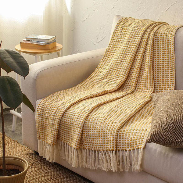 Buy Girnar Throw - Yellow Throws from Vaaree