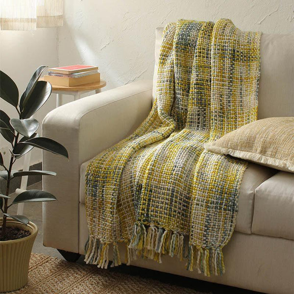 Buy Ginny Fringed Throw Throws from Vaaree