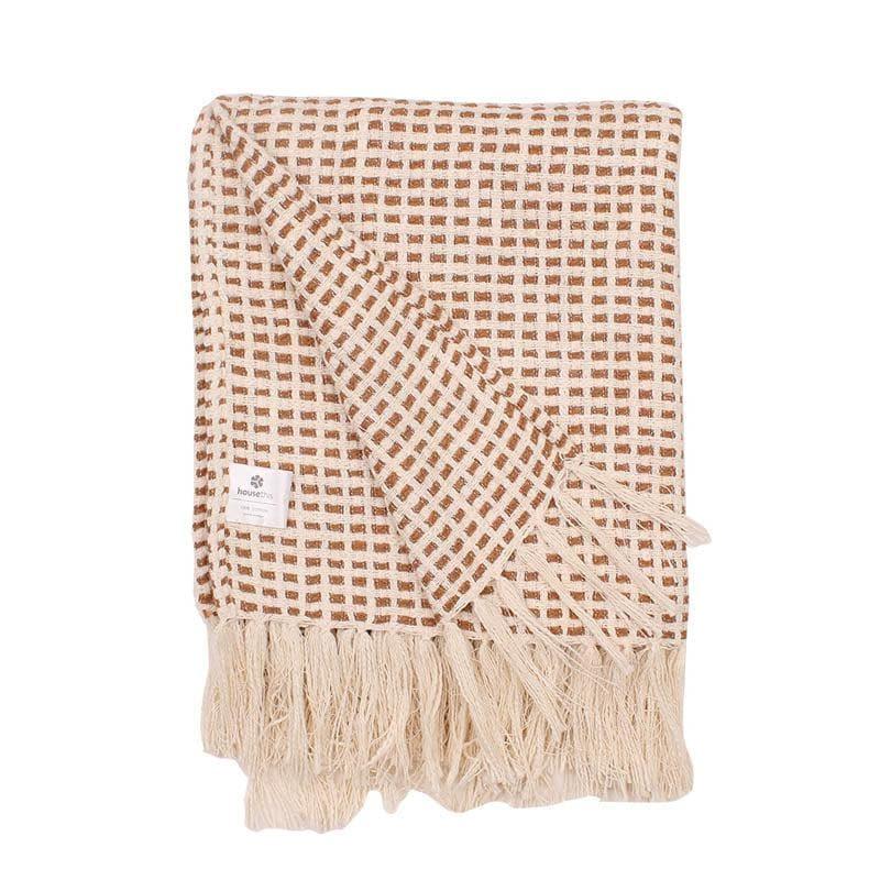 Buy Girnar Throw - Brown Throws from Vaaree