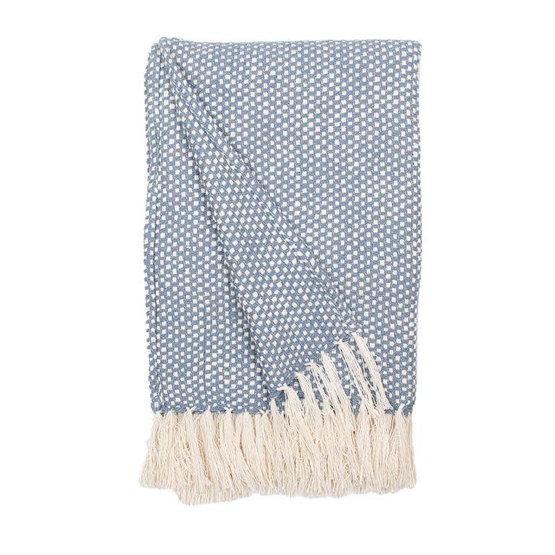 Buy Vindhya Throw - Dark Blue Throws from Vaaree