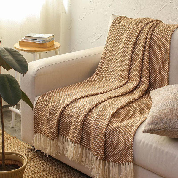 Buy Throws - Regal Wrap Throw - Brown at Vaaree online