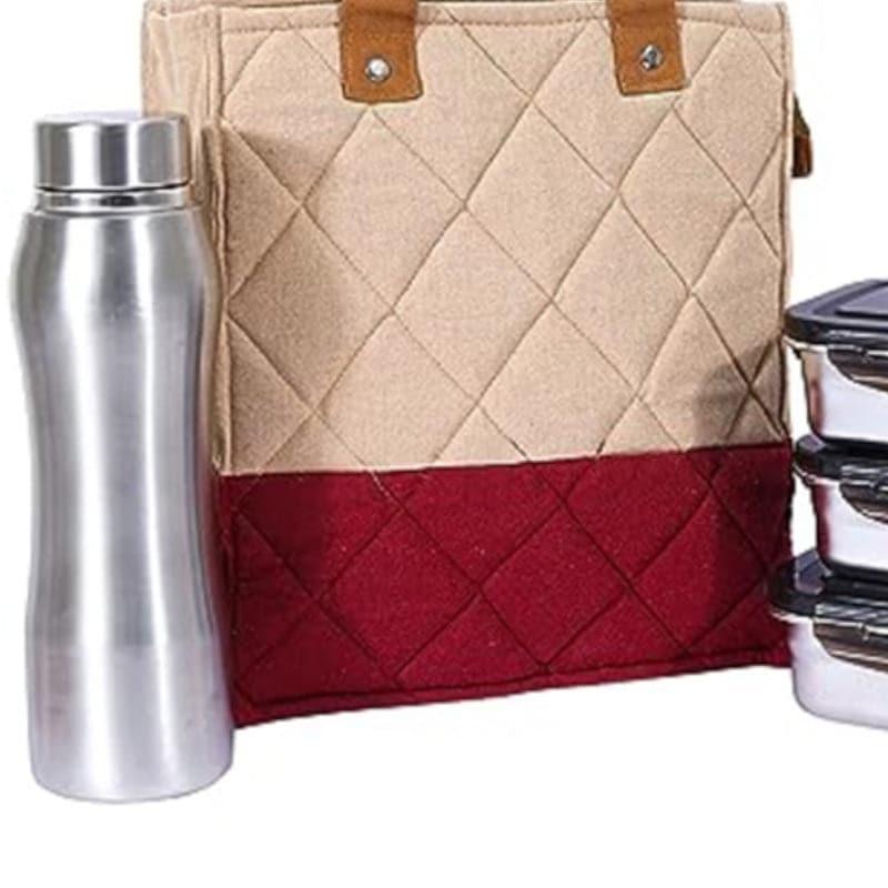 Tiffin Box & Storage Box - Bento Bundle Lunch Combo (Red) - Set Of Five