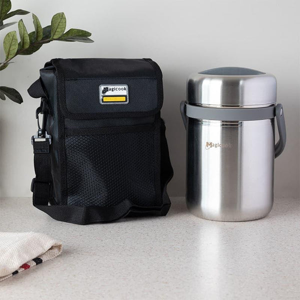 Tiffin Box & Storage Box - Cassa Insulated Lunch Box (Grey) - 2500 ML