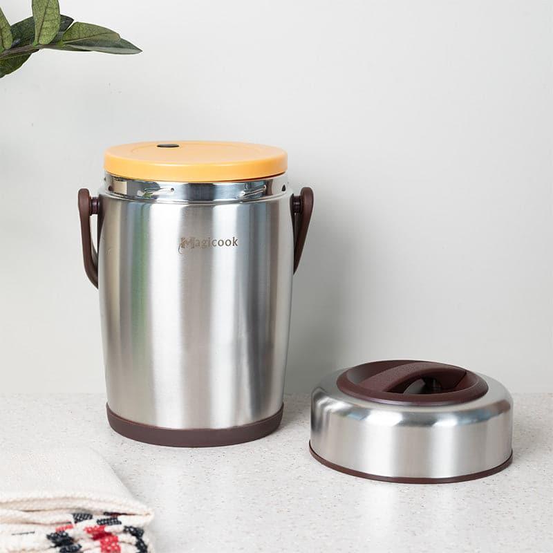 Tiffin Box & Storage Box - Cassa Insulated Lunch Box (Steel Brown) - 2500 ML