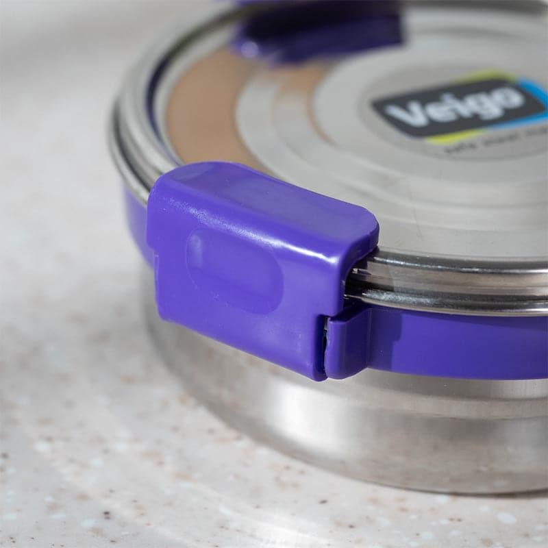 Tiffin Box & Storage Box - Clip Lock Lunch Box (325 ML) - Violet