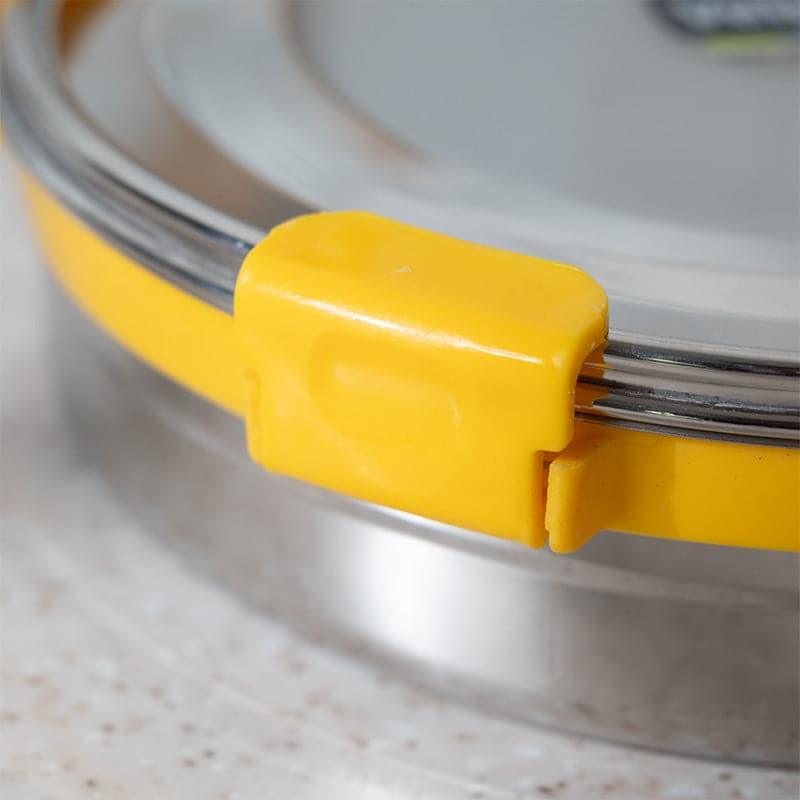 Tiffin Box & Storage Box - Clip Lock Lunch Box (950 ML) - Yellow