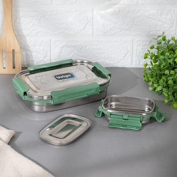 Buy Crave Master Green Steel Lunch Box With Pouch ( Tiffin Box & Storage Box from Vaaree