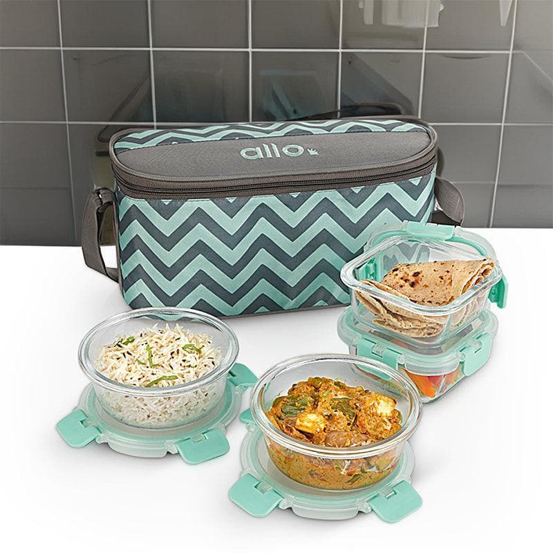 Buy Crusade Glass Container (390 & 640 ML) - Set Of Four Tiffin Box & Storage Box from Vaaree