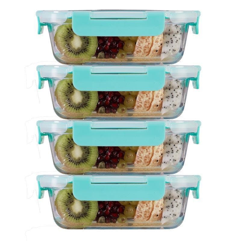 Buy Crusade Rectangle Glass Container - 640 ML Tiffin Box & Storage Box from Vaaree