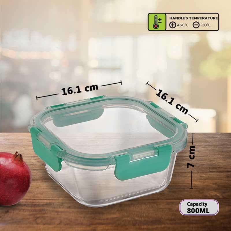 Buy Crusade Square Glass Container - 800 ML Tiffin Box & Storage Box from Vaaree