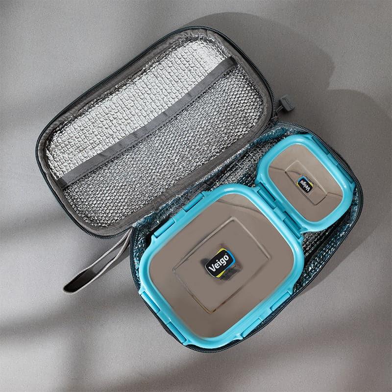 Buy Delica Aqua Lunch Box With Pouch (630/180 ML) - Two Piece Set Tiffin Box & Storage Box from Vaaree