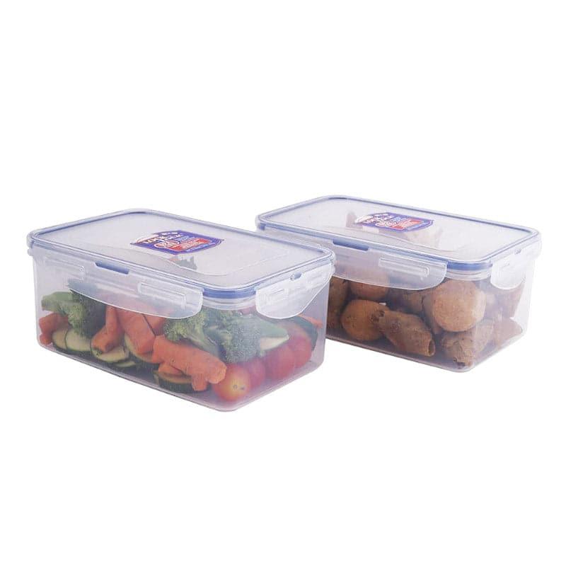 Tiffin Box & Storage Box - Delight Bites Rectangle Lunch Box (1400 ML) - Set Of Two