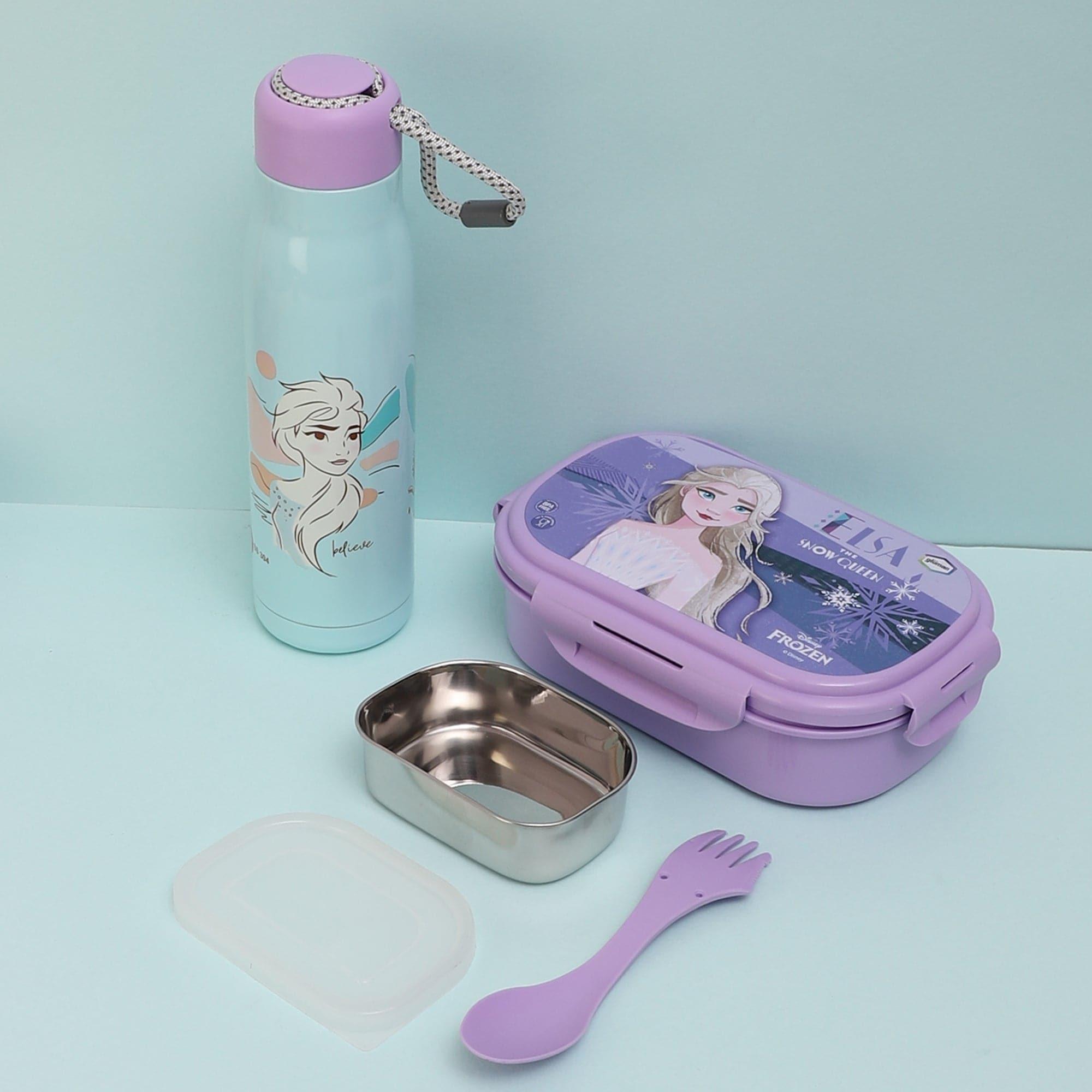 Buy Elsa Magic Lunch Box 700 ML With 600 ML Water Bottle - Two Piece Set Tiffins & Lunch Box from Vaaree