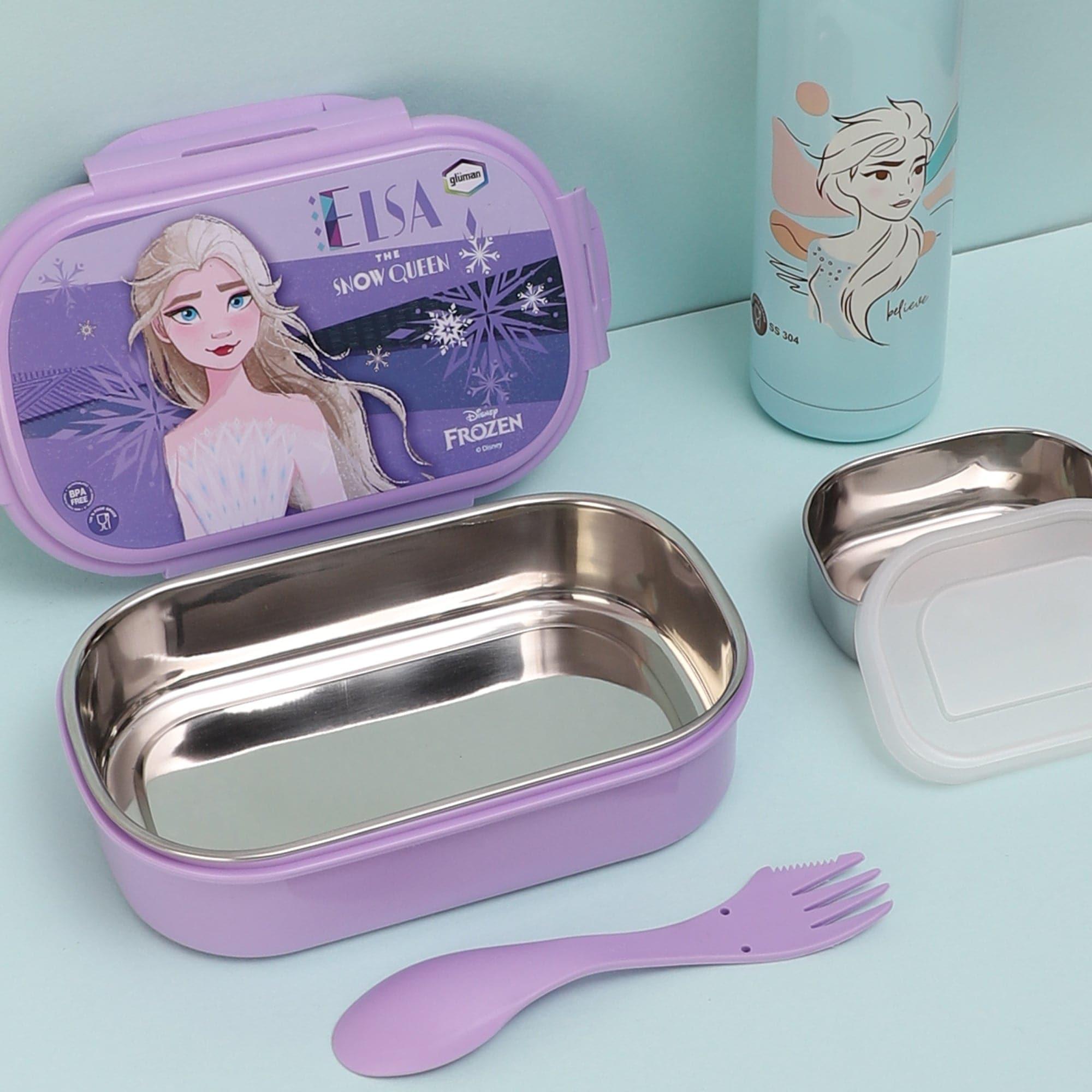 Buy Elsa Magic Lunch Box 700 ML With 600 ML Water Bottle - Two Piece Set Tiffins & Lunch Box from Vaaree